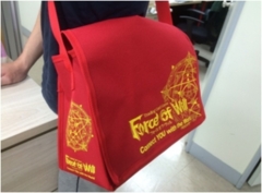 FOW Shoulder Courier Bag (Red w/ Yellow Lettering)
